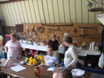 Virgene (Voss) McVay, Jean (Hegge) Manthei, Judy (Johnson) Kunz, background Mavis (Wallace) Benkovich, Jerri (Ritter) Noller